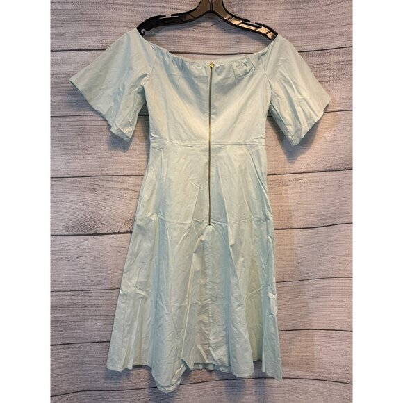 Closet London Light Blue Off-Shoulder Dress US 4 - Picture 2 of 3